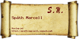Spáth Marcell névjegykártya